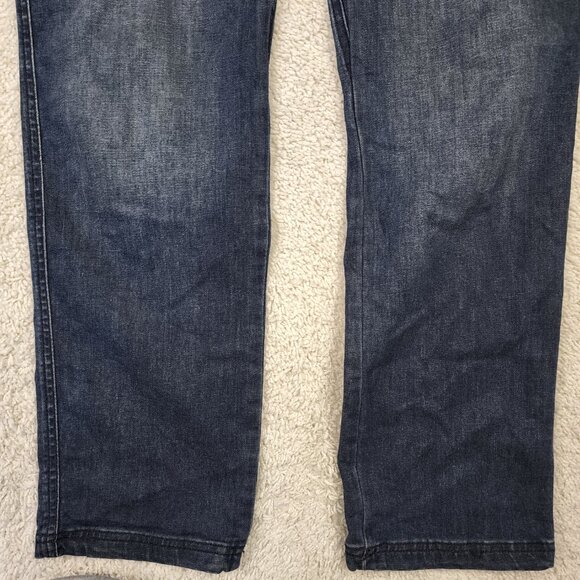 KUHL Mens Denim Klassik 32x32 Blue Jeans Straight Fit Cargo Pants Indigo Dye REI - Picture 4 of 9